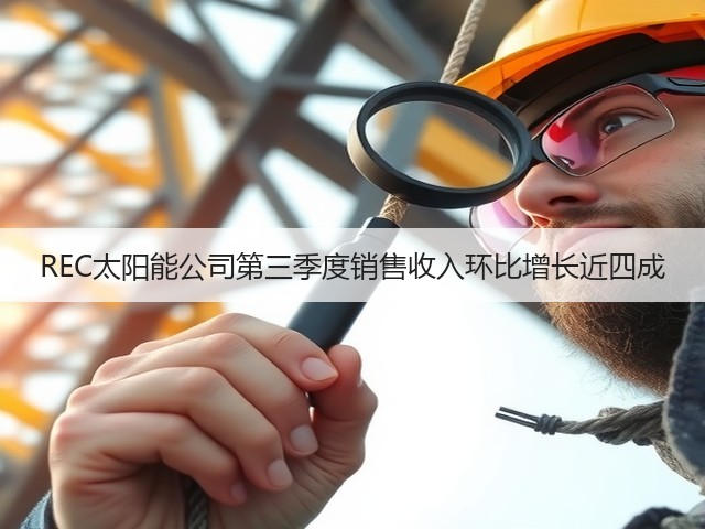 REC太阳能公司第三季度销售收入环比增长近四成