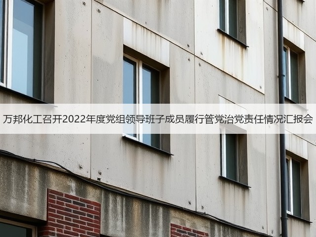 万邦化工召开2022年度党组领导班子成员履行管党治党责任情况汇报会 万邦化工召开2022年度党组领导班子成员履行管党治党责任情况汇报会