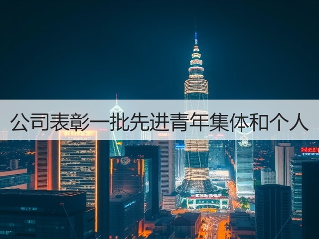 公司表彰一批先进青年集体和个人 公司表彰一批先进青年集体和个人