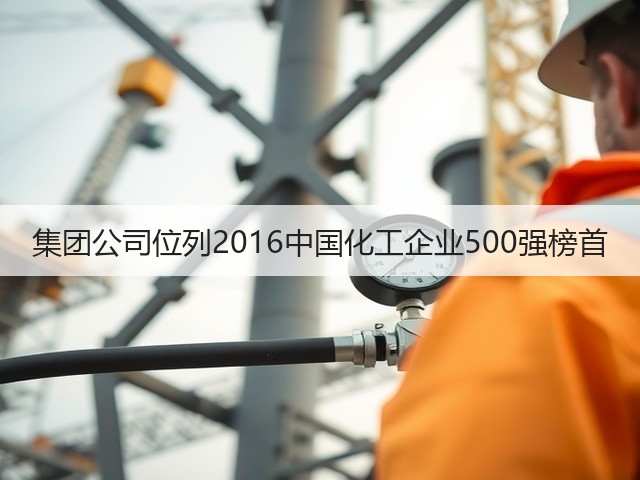 集团公司位列2016中国化工企业500强榜首