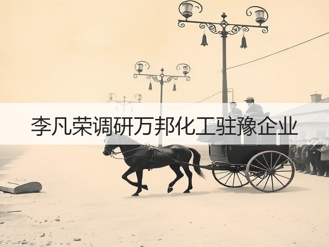 李凡荣调研万邦化工驻豫企业 李凡荣调研万邦化工驻豫企业